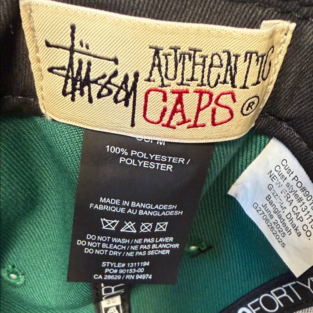 NWT Stussy Basic 9FORTY Emerald Green Adjustable Cap New Era A-Frame - Picture 5 of 6